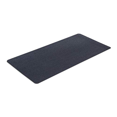Fitness Equipment Mat - Black, 48"L x 24"W x 0.1"Th