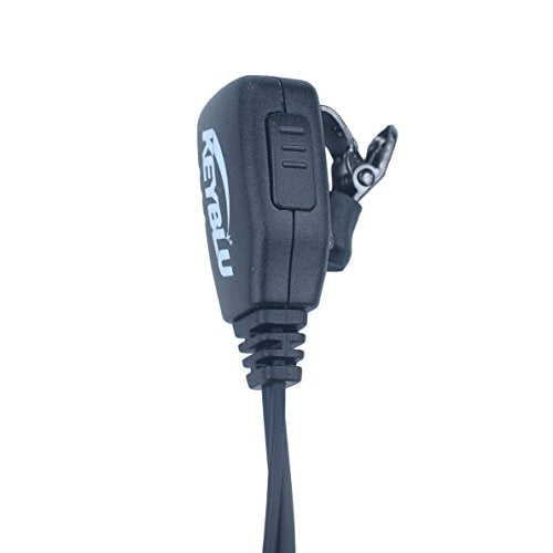KEYBLU Transparent Acoustic Tube Earpiece for Midland Two-Way Radios 2 Pack