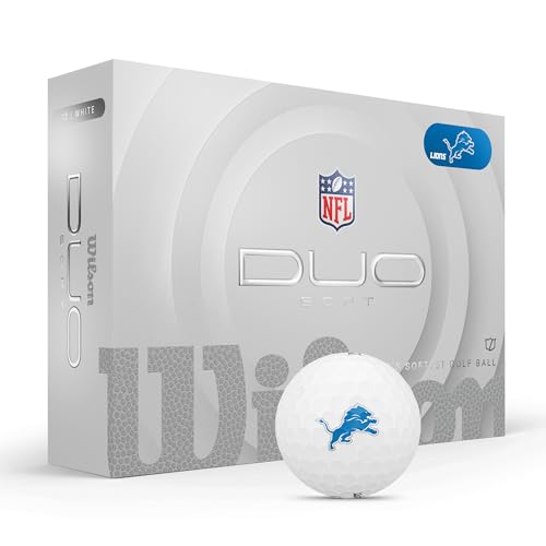 Duo Soft NFL Golf Balls - 12 Pack, White, Detroit Lions