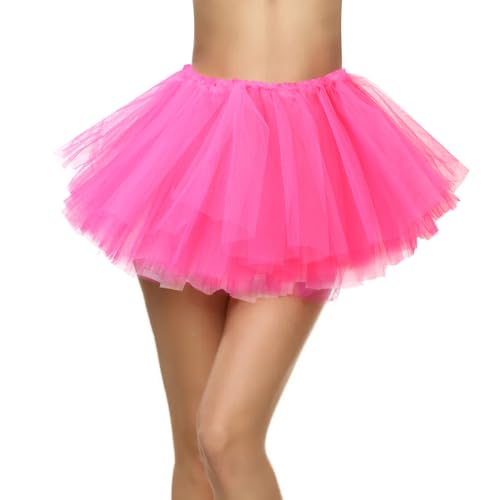Pink Tutu Skirt for Women - 5 Layer Classic Tulle Tutu - Hot Pink