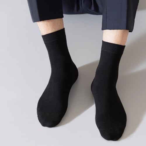 Crew Athletic Socks for Men - Moisture Wicking, Cushion - 8 Pairs, Black