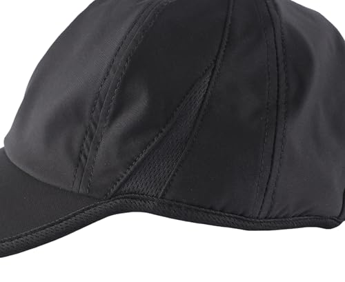 Connectyle Black Adjustable Quick Dry Running Cap - Lightweight Sports Hat for Men & Women