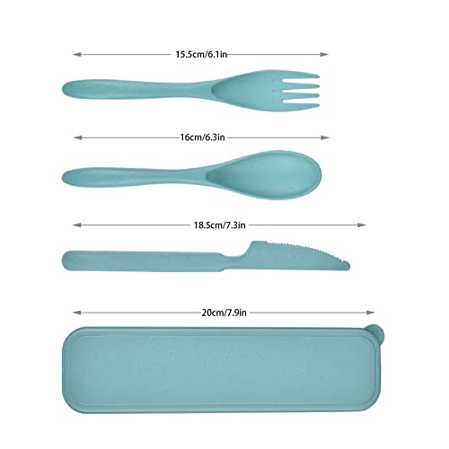 4-Piece Reusable Travel Utensil Set with Portable Case - Small