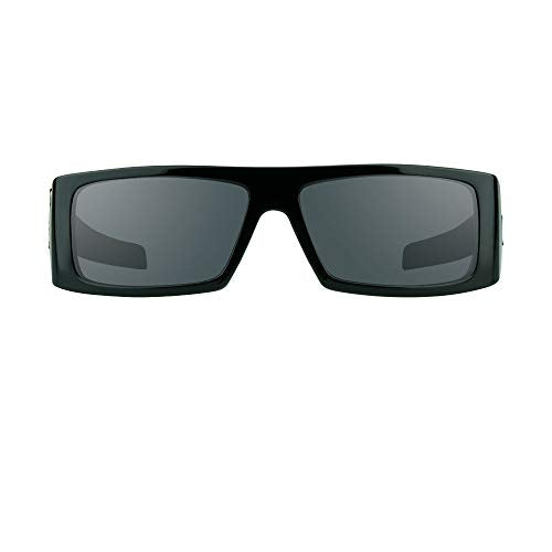 Men's Hardcore Biker Sunglasses - Black Wrap-Around Frame