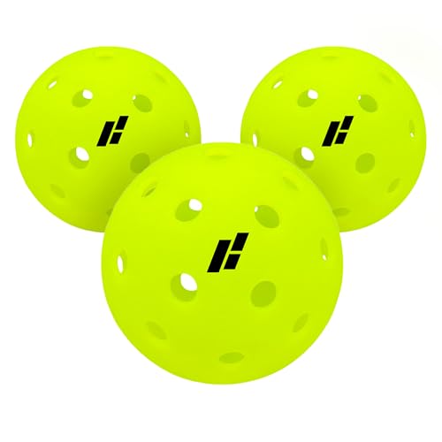 Outdoor Pickleball Balls - Durable USAPA Approved - Neon 3 Pack