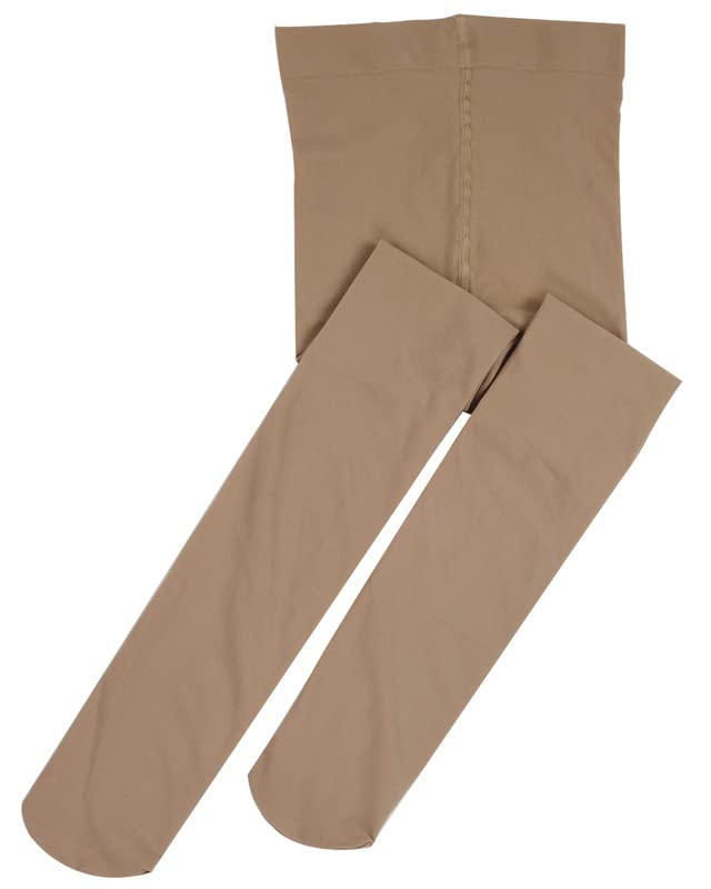 Ballet Tights for Girls - Thick Soft Footed Tights, 5-8 Years, Suntan