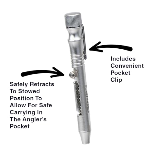 AnglerCo Retractable Fish Venting Tool with Pocket Clip – Barotrauma Release