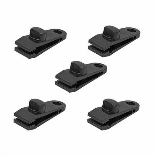 Heavy Duty Windproof Tent Clips - 5-Pack Tarp & Canopy Rope Clamps