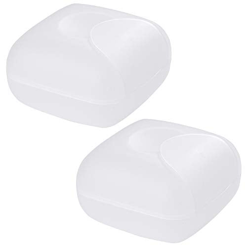 Clear Plastic Soap Case Holder - 2 Pcs Travel Container
