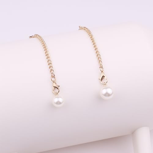 Personalized Tumbler Charm with Chain - 2 Pcs Pearl
