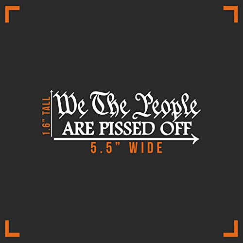 We The People Decal Vinyl Sticker - 5.5" x 1" White