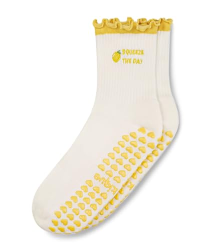 Grip Socks for Yoga, Pilates & Home Workouts - Lemon
