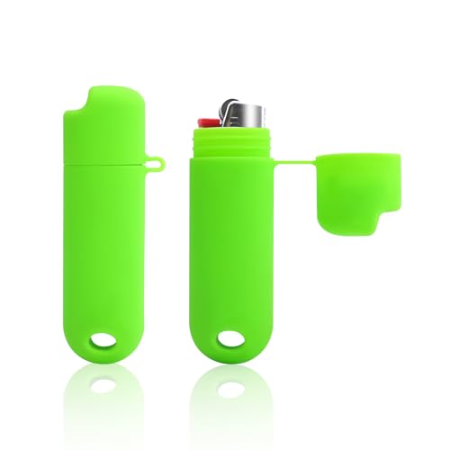 Waterproof Lighter Case Cover Holder for BIC - Light Green (2pcs)