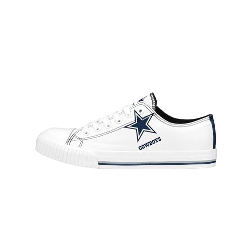 Women's Big Logo Low Top White Canvas Sneakers