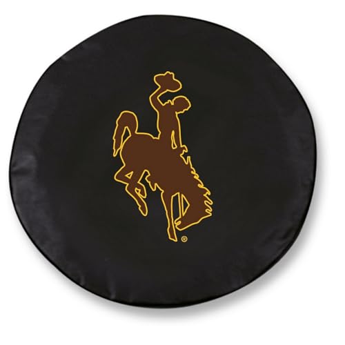 University of Wyoming Tire Cover - Size Y (32.25"x12") - Black Vinyl