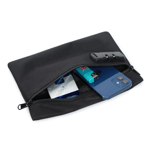Tactical Tool Bag with Combination Lock - 9.4" x 6.5" - Black