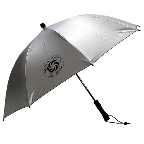 Six Moon Designs Silver Shadow Hiking Umbrella UPF 50+ Sun & Rain Protection Ultralight