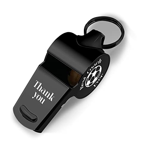 Stainless Steel Whistle with Lanyard - Best Soccer Black