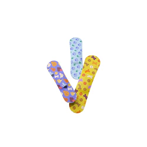 Colorful Flexible Fabric Bandages - Assorted Shapes, 48 Count