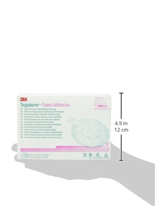 3M™ Tegaderm™ High Performance Foam Adhesive Dressing 90614, Mini Oval 10 BG/CTN 4 CTN/CS