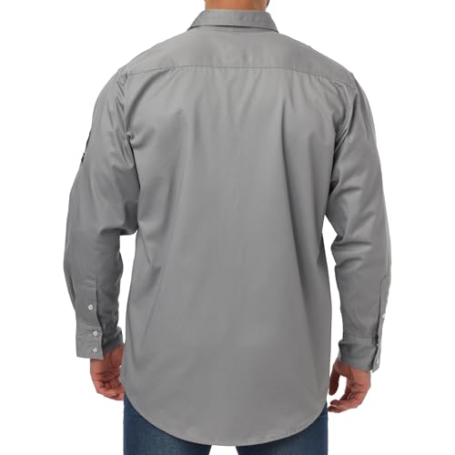 JKSafety 7oz FR Shirts for Men Women ARC 2 Fire Resistant Welding Shirts FRC Long Sleeve Safety Workwear