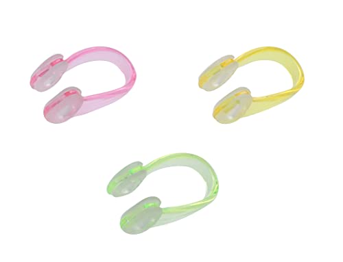 3 Pcs Silicone Nose Clips for Swimming - Colorful Plugs