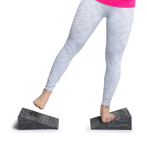 Professional Foam Incline Squat Wedge Pair - 18° Slant Board for Calf Stretching & Rehabilitation