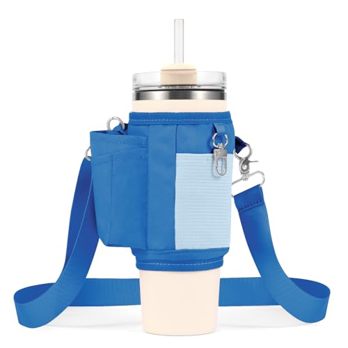 Insulated Crossbody Bag for Stanley 40 oz Tumbler - Blue