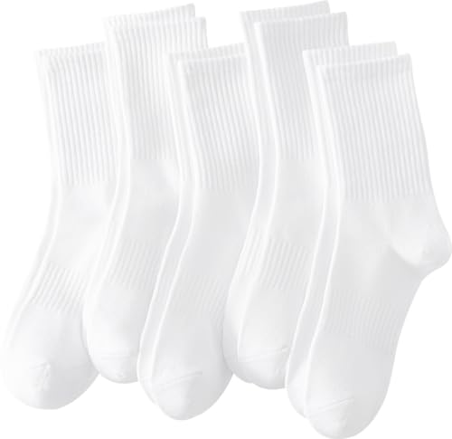 Rehelu Womens Crew Socks Cotton Long Gym Lightweight Athletic Running