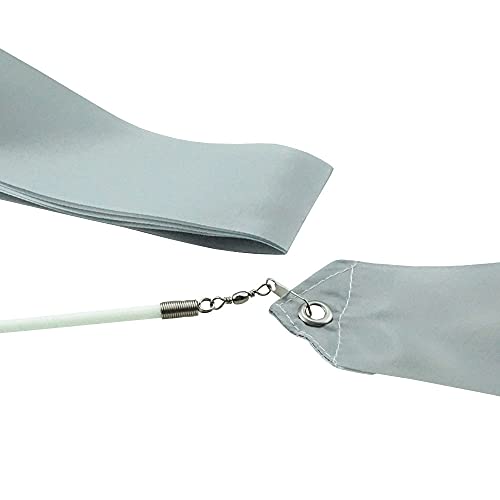 Silvery Rhythmic Gymnastics Wands - 2 Pack Dancing Streamers
