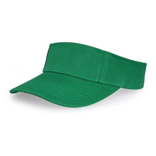 Adjustable Sun Visor Hat for UV Protection - One Size Green