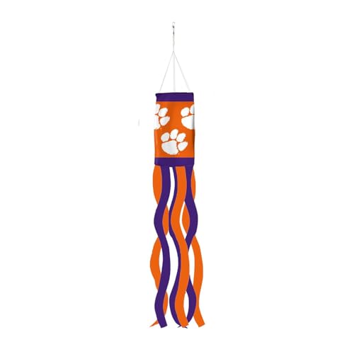 Clemson Team Spirit Windsock - Weather-Resistant Outdoor Decor