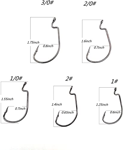 50PCS Fishing Hooks Set - Premium High Carbon Steel with Box