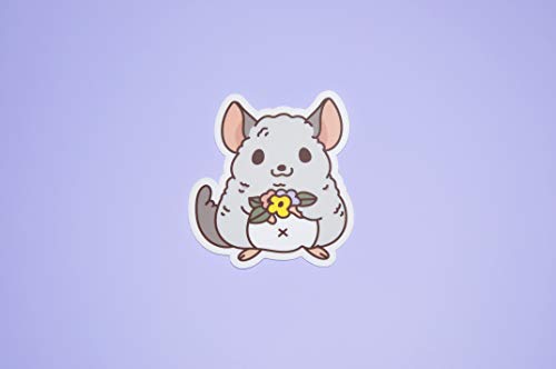 Cute Chinchilla Vinyl Sticker - Weatherproof Decorative Decal 3 Inch
