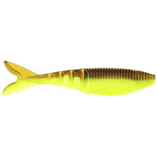 Zako Swimbait - 4 Inch Green Pumpkin with Lemon Laminate (6 Pack)