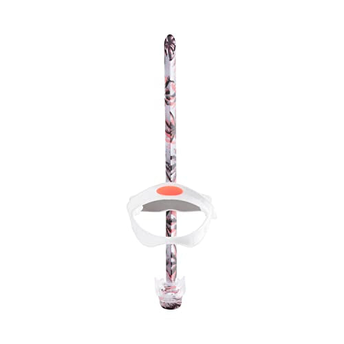 Speedo Unisex-Adult Bullet Head Snorkel - Fiery Coral Palms, Low Profile, Adjustable
