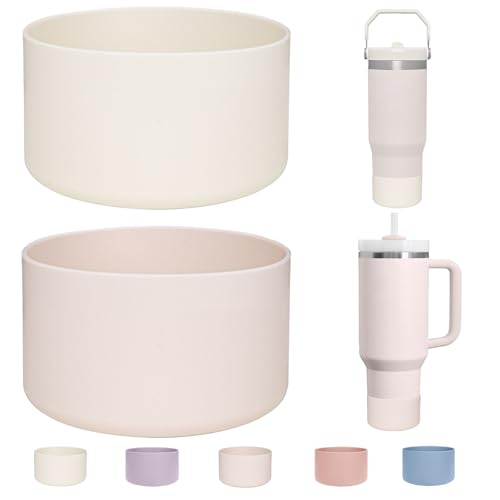 Silicone Tumbler Bottom Protector Boot - Rose Quartz/Cream