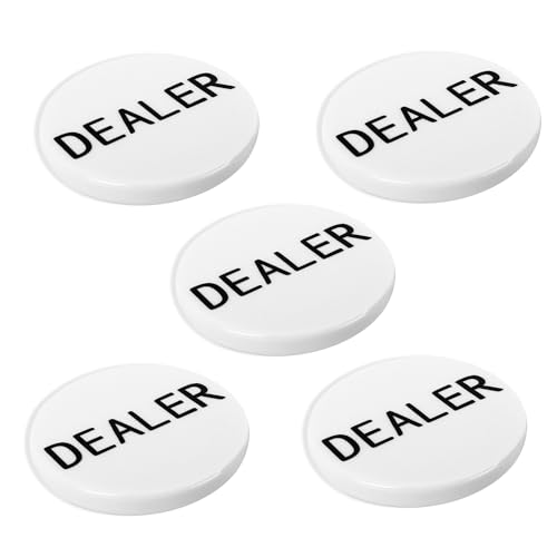 Casino Grade Poker Dealer Button Set - 5 Pack for Texas Hold'em