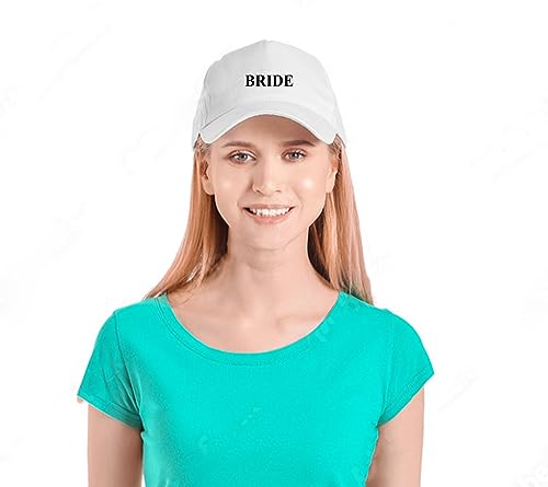 Bride and Groom Baseball Caps - White & Black - Wedding Gift