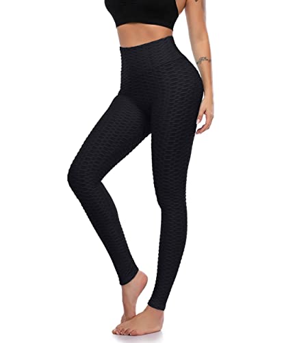 High Waist Scrunch Butt Leggings for Women - Textured Yoga Pants