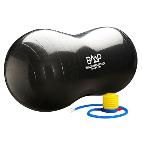 Black Mountain 14in Peanut Stability Ball with Pump – 2000 lb Capacity, Black