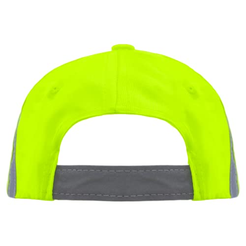 High Visibility Reflective Baseball Cap - One Size Yellow