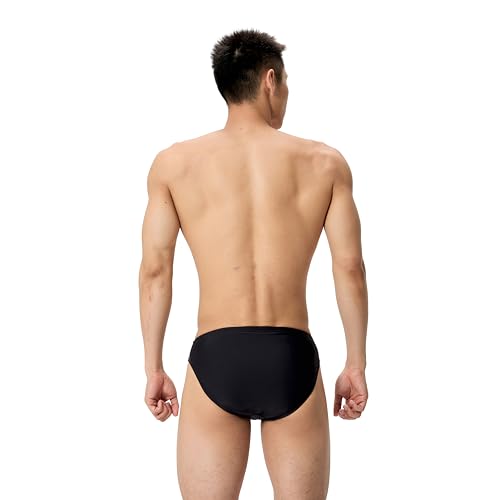 Speedo Men's Endurasoft Solid Swimsuit Brief Black 26 / Team Black