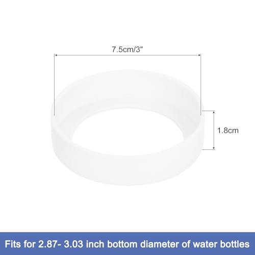 Silicone Water Bottle Boot - Non-Slip Sleeve for 75mm Bottles - Clear
