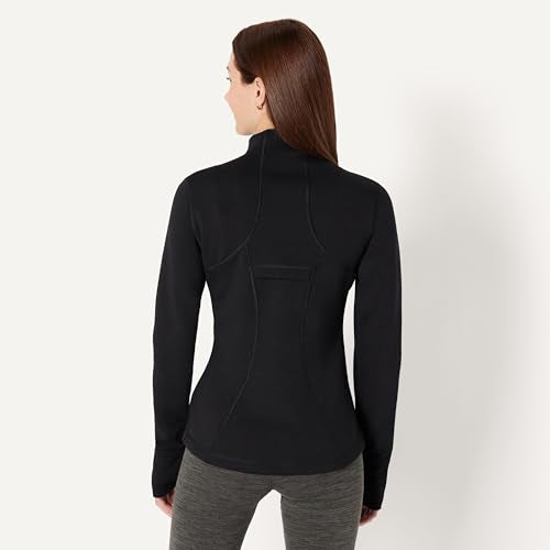 Women's Active Slim-Fit Zip Through Jacket - Large / Black
