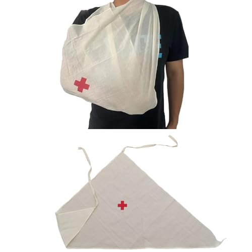 2-Pack Emergency Triangular Bandages - Large 38-Inch Breathable First Aid Sling