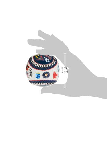 30 MLB Team Logo Baseball - Soft Sponge Core, Gloss Finish