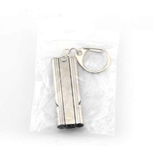 Double Tube Stainless Steel Emergency Whistle - 120dB High Frequency