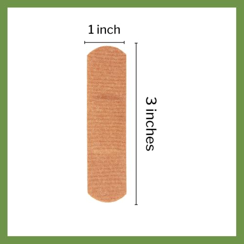 Sterile Fabric Adhesive Bandages - Tan, 1 x 3 Inch, 100 Count