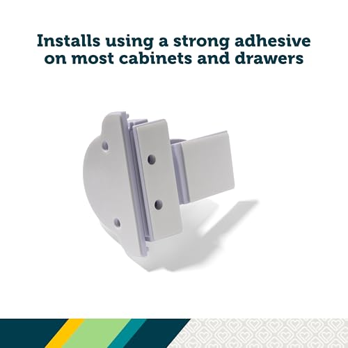 Safety 1st Adhesive Magnetic Cabinet Locks, Includes 12 Child Locks for Cabinets & Drawers, 2 Keys, White
